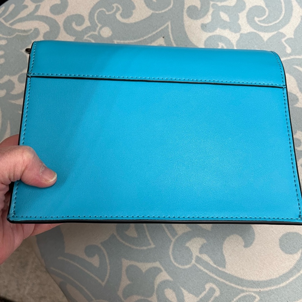 Peacock colored leather crossbody NWOT - Picture 6 of 6